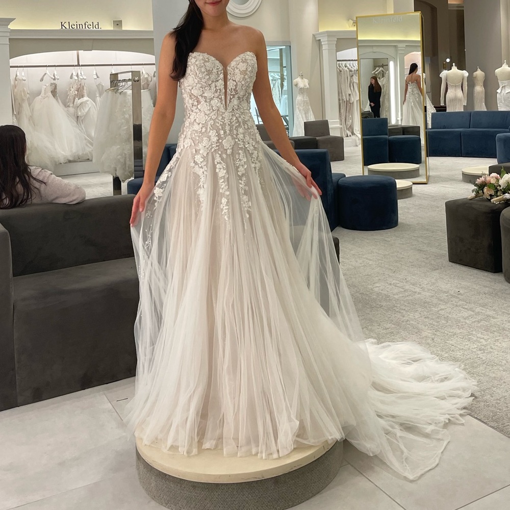 Martina Liana  1358 3D flower wedding dress gown boho
